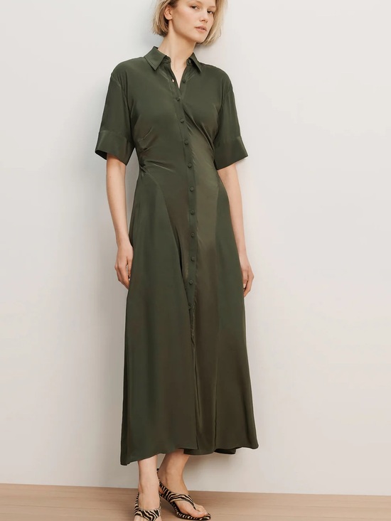 Veronica Beard Dresses & Skirts - Veronica Beard Perenna Maxi Shirtdress in Loden